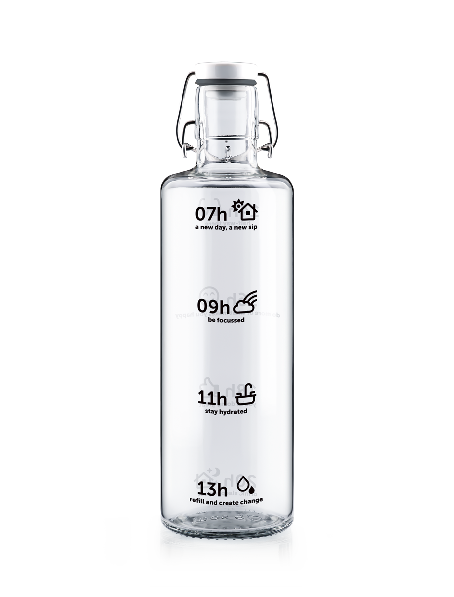 soulbottle • Trinkflasche aus Glas 1000ml stay hydrated