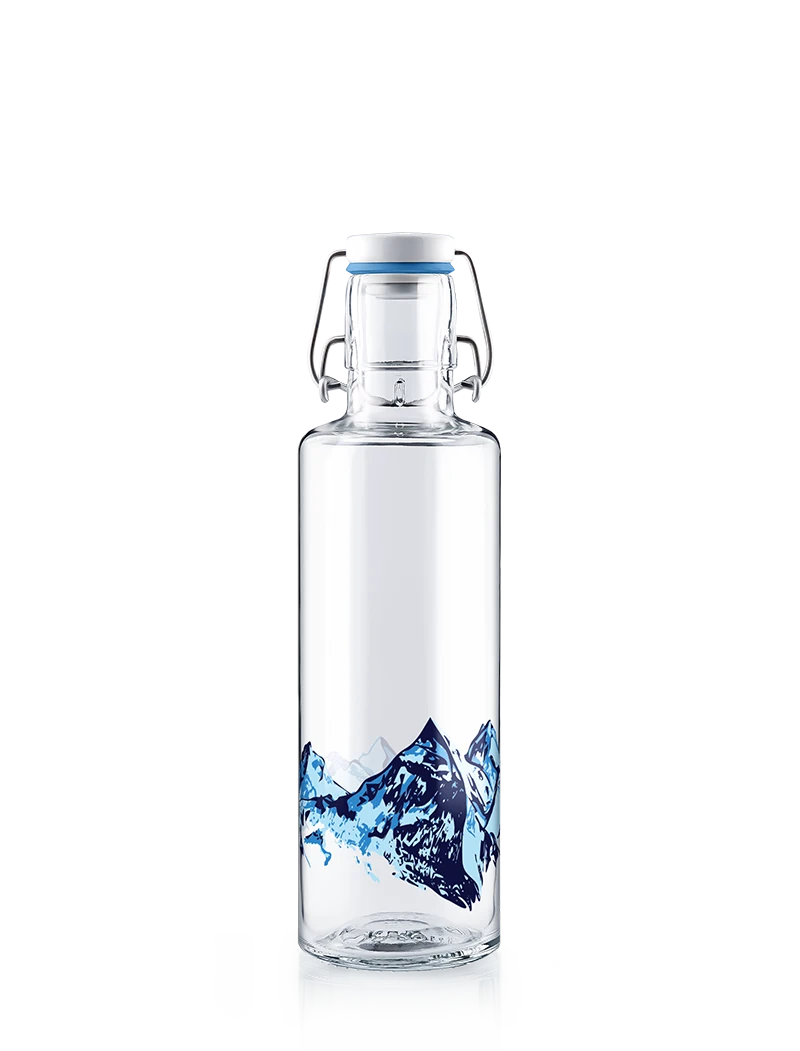 soulbottle • Trinkflasche aus Glas 600ml alpenblick
