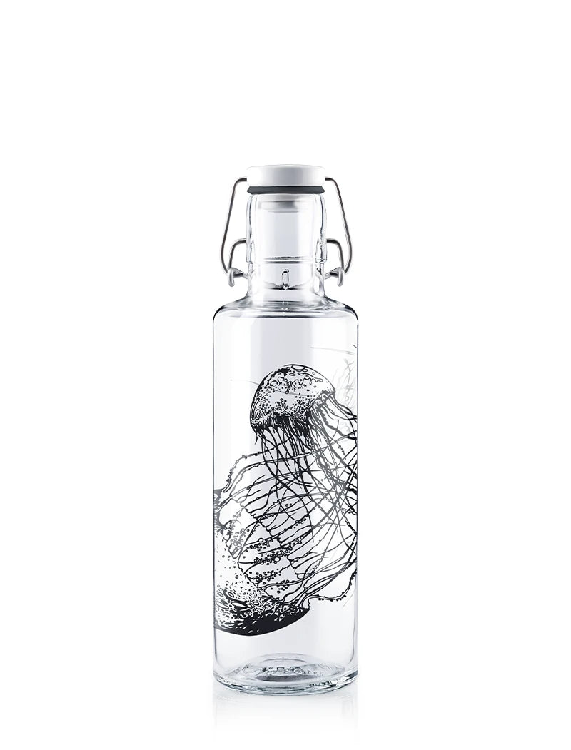 soulbottle • Trinkflasche aus Glas 600ml jellyfish