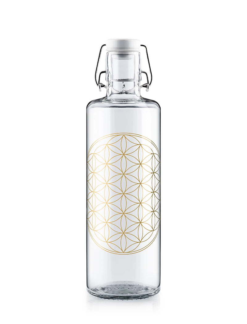 soulbottle • Trinkflasche aus Glas 1000ml flower of life