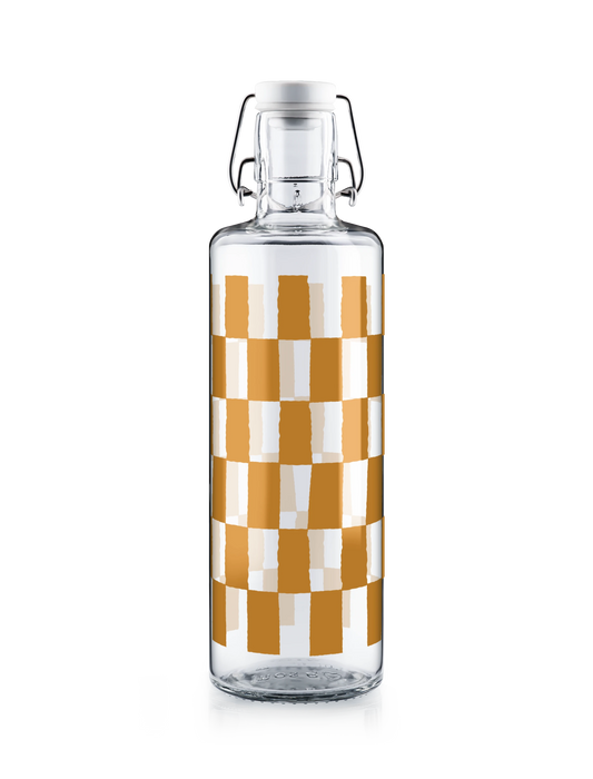 soulbottle • Trinkflasche aus Glas 1000ml karo